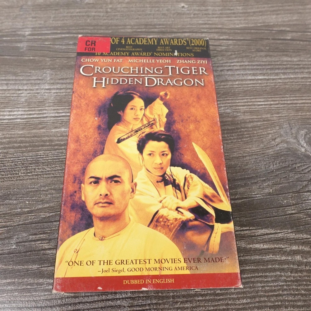 Vintage Crouching Tiger Hidden Dragon VHS Tape Columbia TriStar Chow Yun Fat
